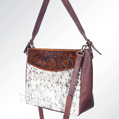 Hand-Tooled Leather Cowhide Bag