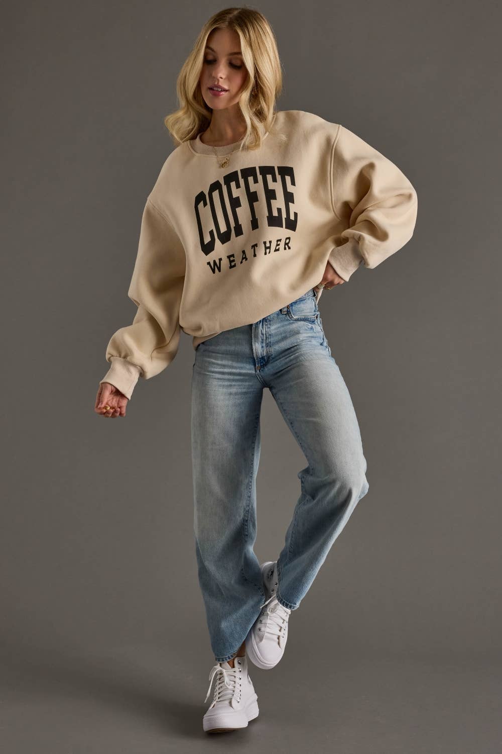 Coffee Weather Graphic Sweatshirt