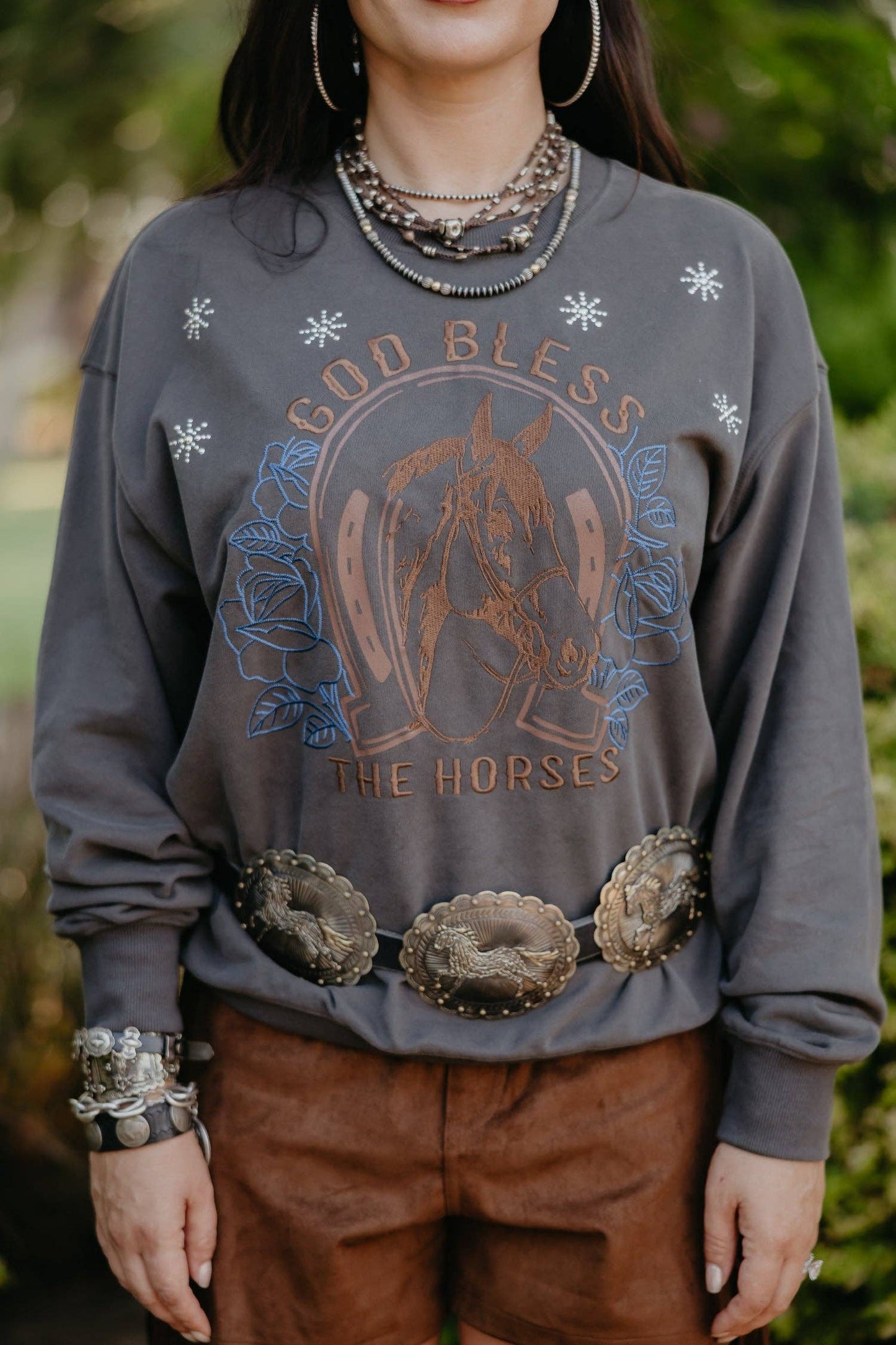 God Bless Horses Pullover "RODEO QUINCY"