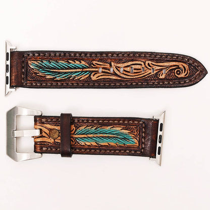 American Darling Hand-Tooled Western Leather Apple Watch Band
