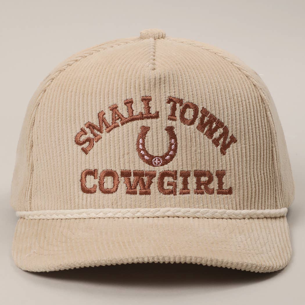 Small Town Cowgirl Corduroy Rope Hat – Sage