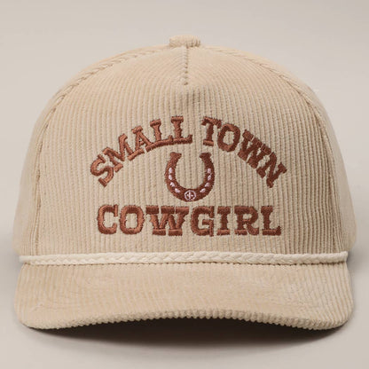 Small Town Cowgirl Corduroy Rope Hat – Sage