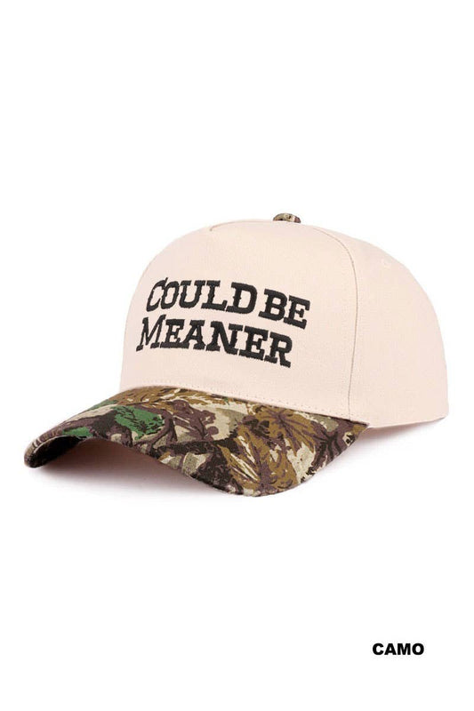 Could Be Meaner Western Camo Trucker Cap