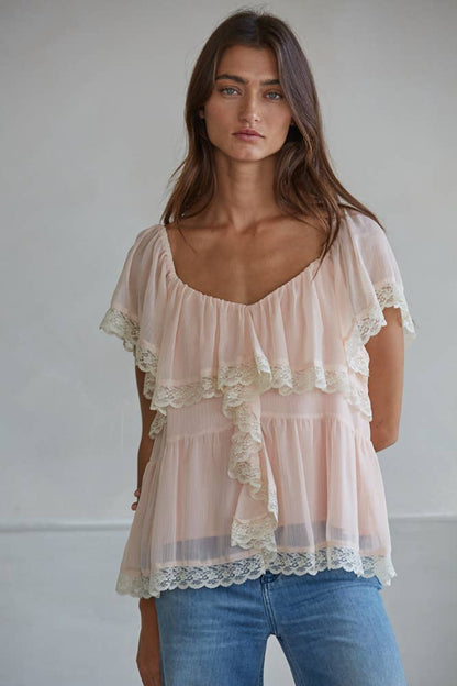Rodeo Romance Ruffle Top