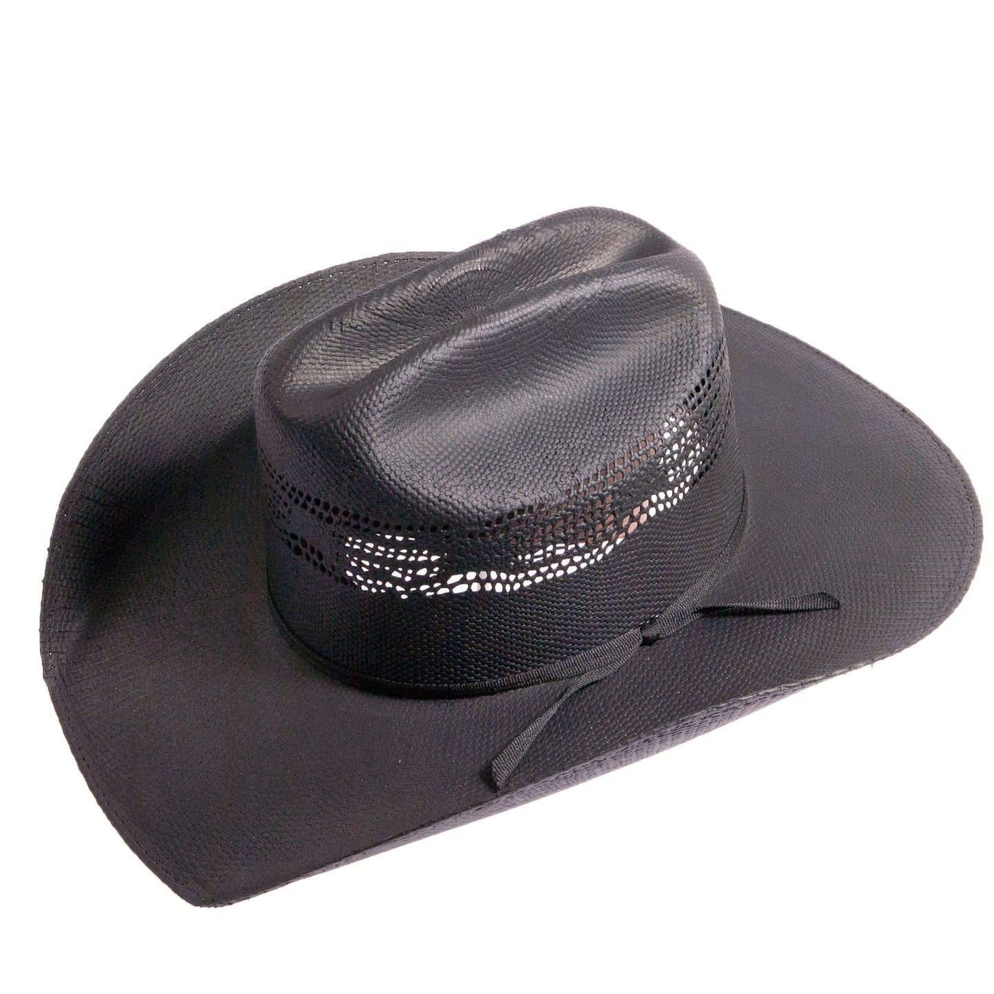 Bangora Straw Western Cowboy Hat - Style Bozeman: Black / LG
