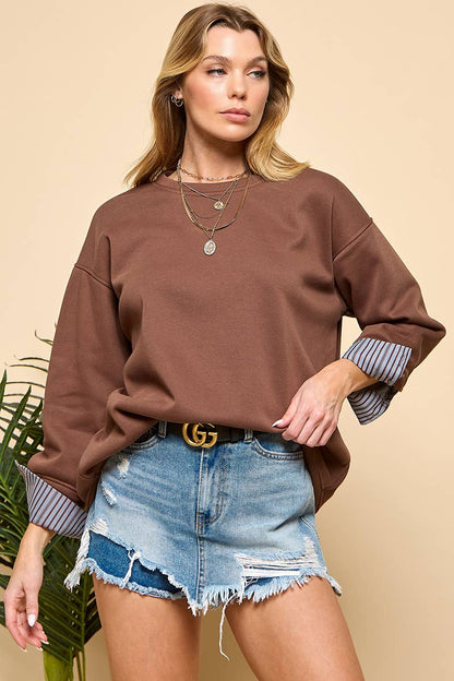 Rust Canyon Stripe Sweatshirt