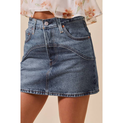 Saddle Ridge Denim Mini Skirt