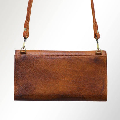 Western Heritage Hand-Tooled Leather Mini Crossbody