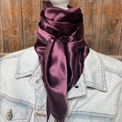 Solid Plum Western Wild Rag Scarf