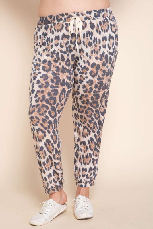 Curvy Cowgirl Leopard Jogger Pants