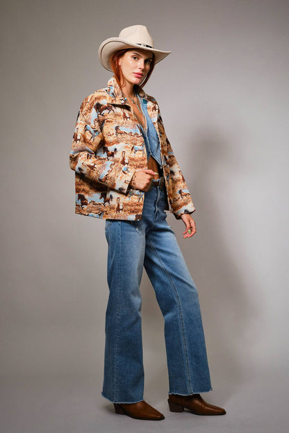 Wild Horses Tapestry Jacket