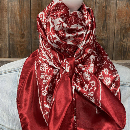Prairie Rose Red Paisley Wild Rag Scarf