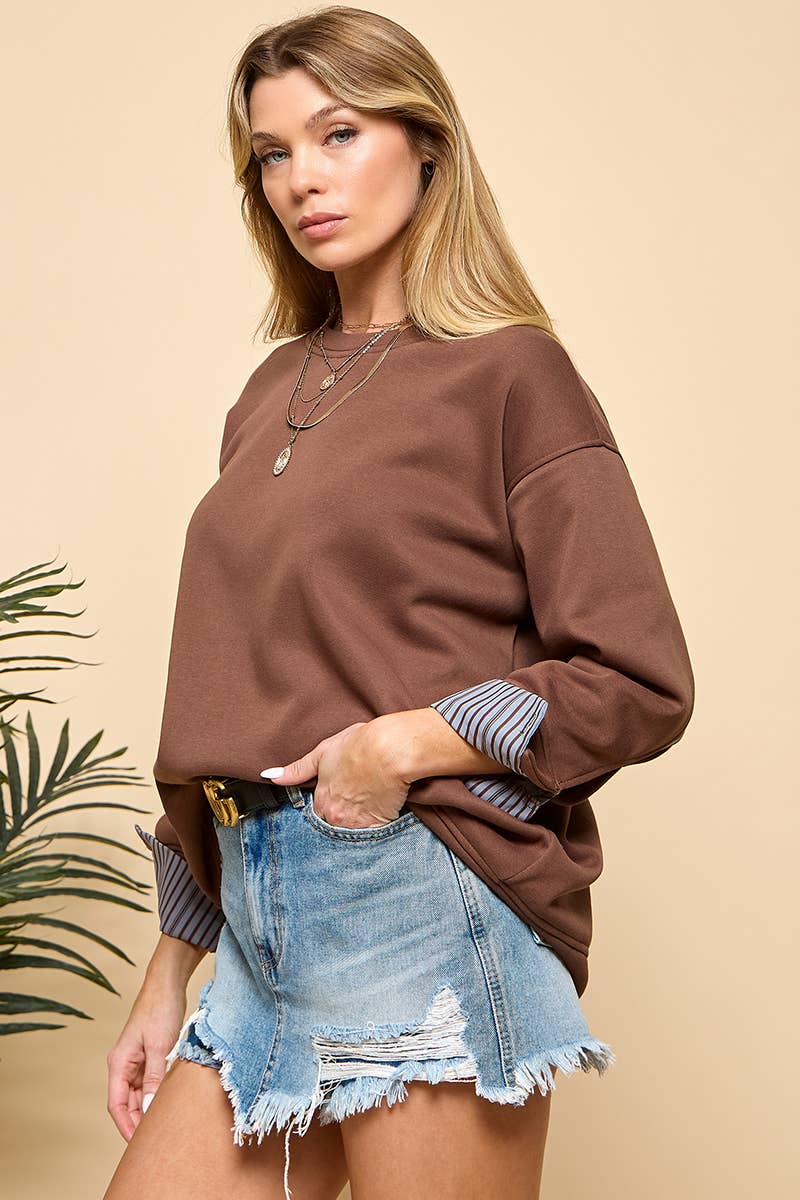 Rust Canyon Stripe Sweatshirt
