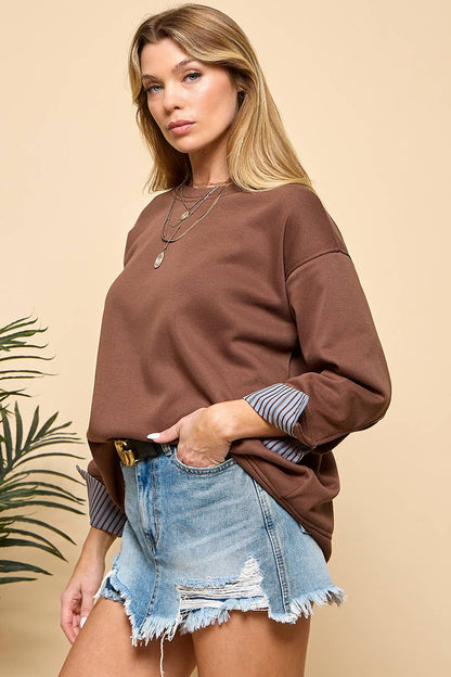 Rust Canyon Stripe Sweatshirt