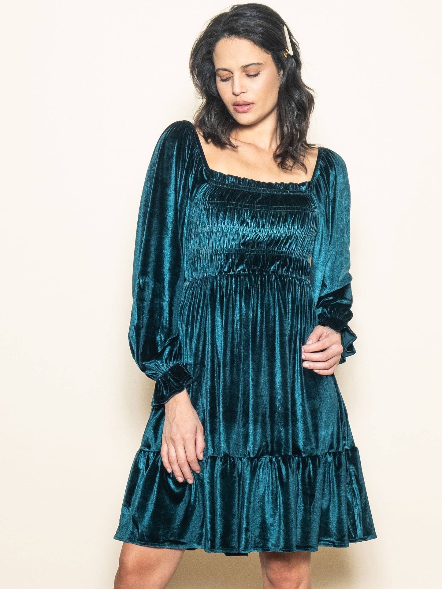 Velvet Prairie Tiered Dress