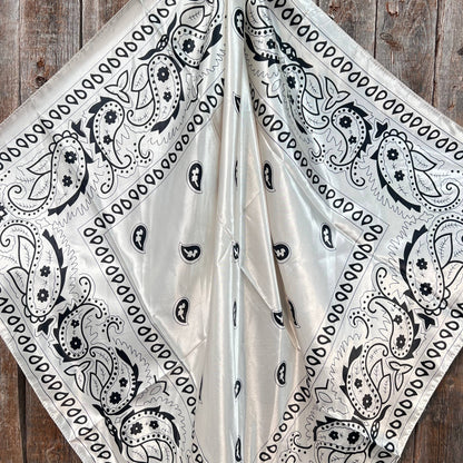 High Desert Cream & Black Paisley Wild Rag Scarf