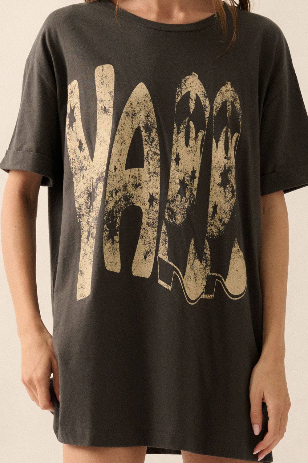 Y’all Stars & Boots Mineral Washed Tee