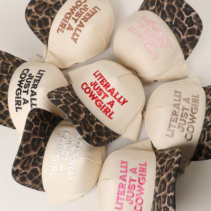 “Literally Just a Cowgirl” Leopard Trucker Hat