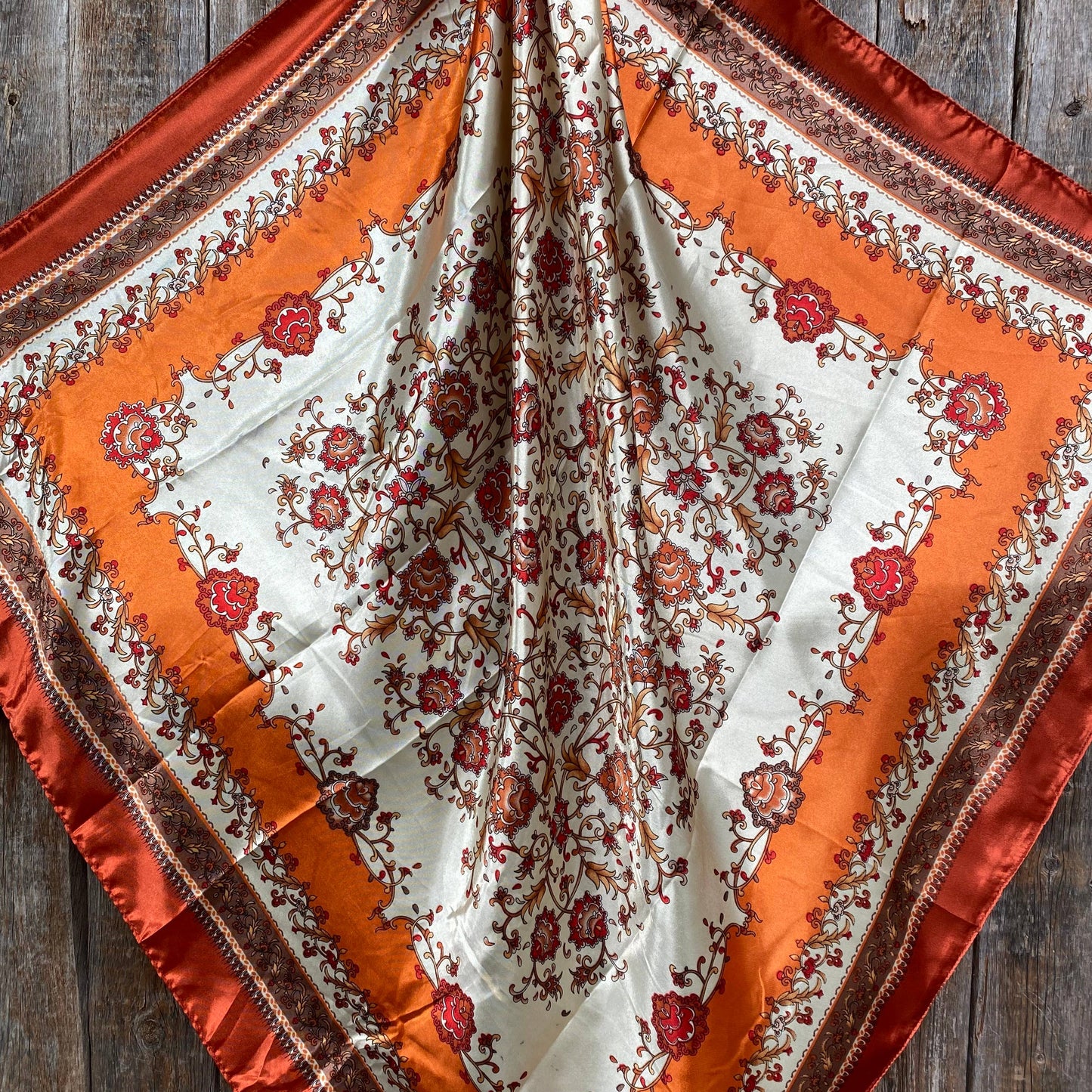 Burnt Orange Western Wild Rag Scarf