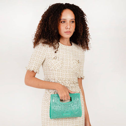 Alma Hand-Tooled Leather Crossbody Bag