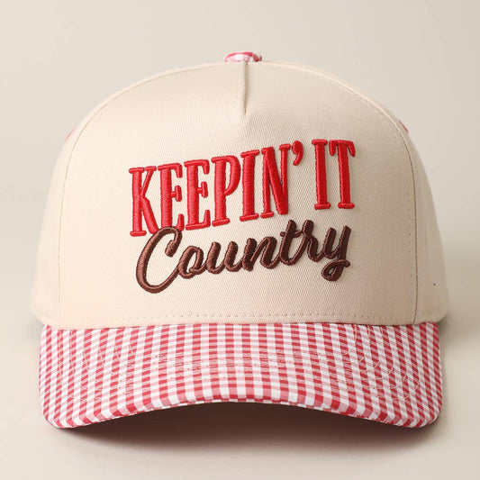 Keepin’ It Country Gingham Trucker Hat