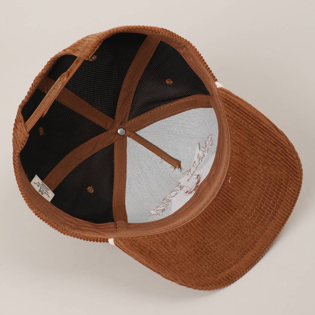 Small Town Cowgirl Corduroy Rope Hat – Sand