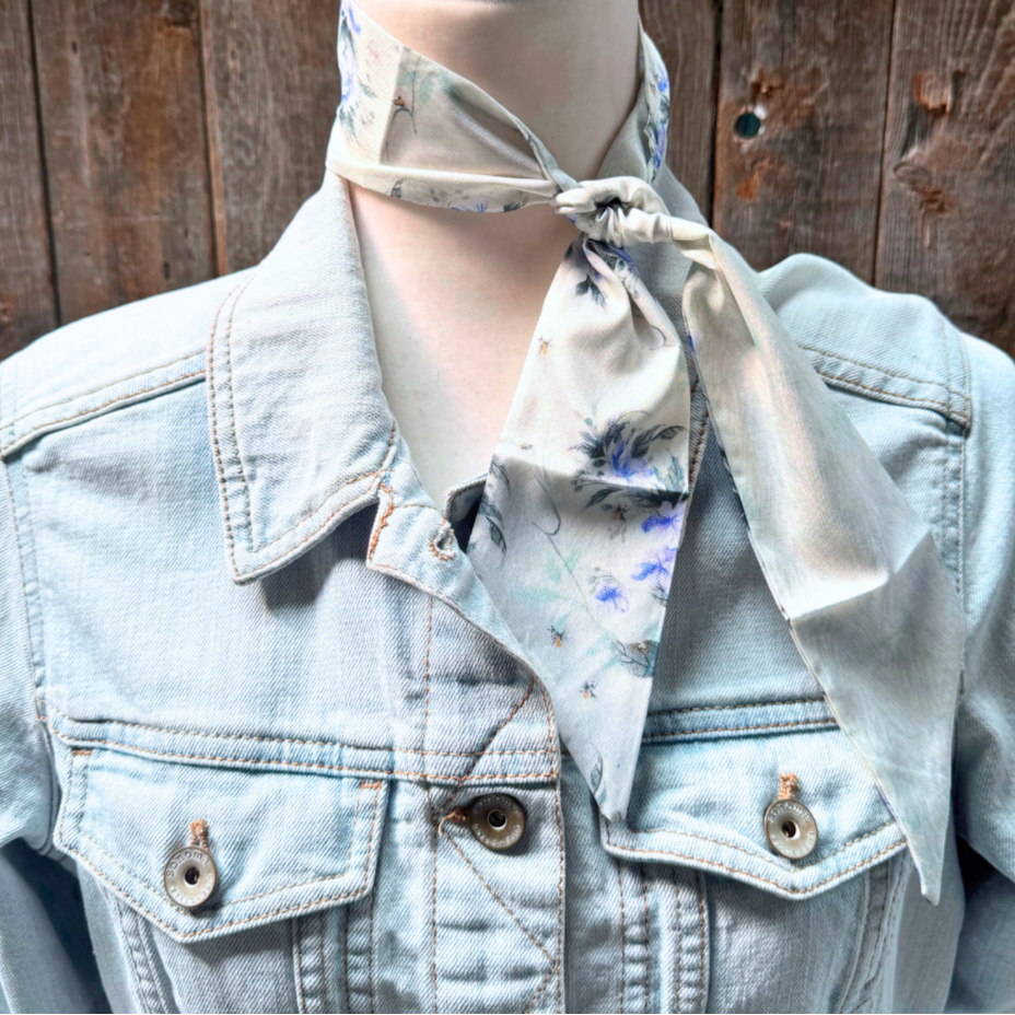 Blue & Green Western Skinny Mini Wild Rag Scarf – Cowgirl Necktie