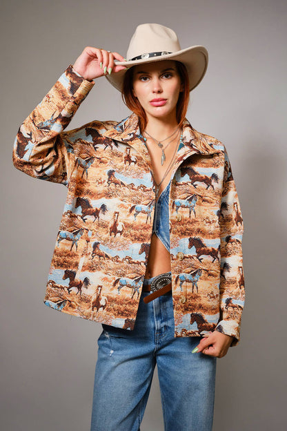 Wild Horses Tapestry Jacket