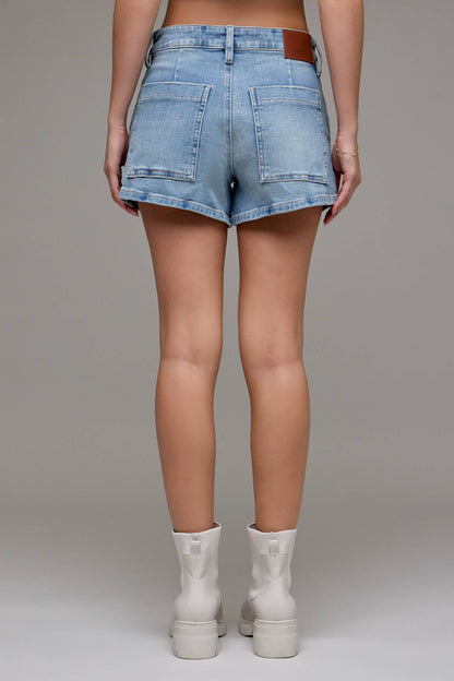 Finn High Rise Denim Shorts