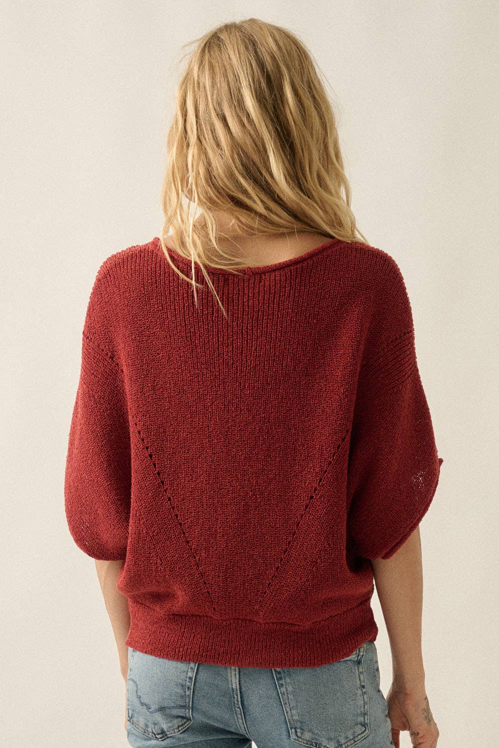 Sundown Pointelle Knit Sweater