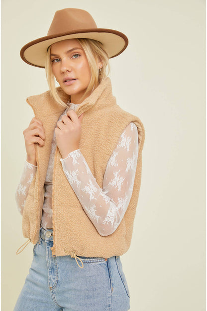 Taupe Sherpa Vest