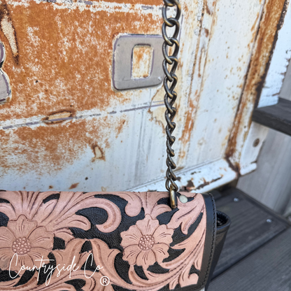 Brighton Cowhide Tooled Leather Purse