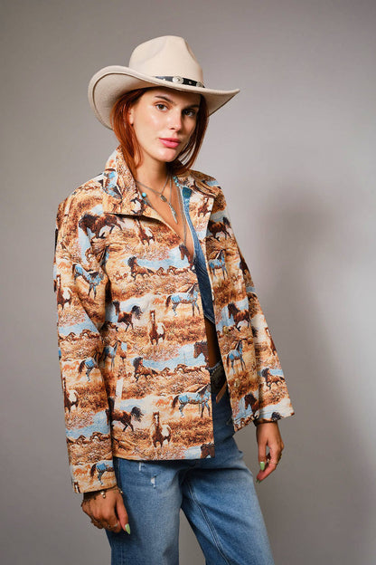 Wild Horses Tapestry Jacket