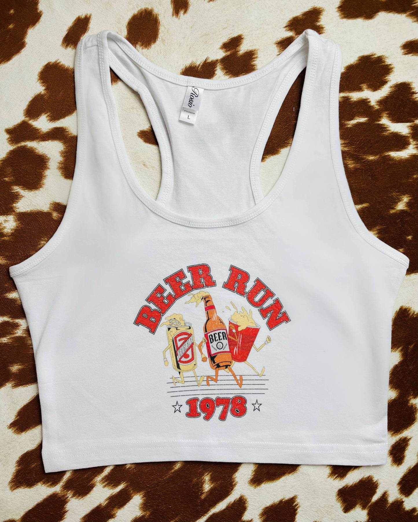 Beer Run Cropped Tank Top