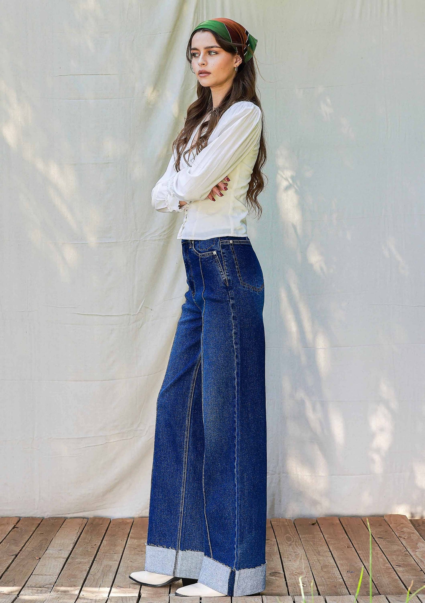 Cowgirl Classic Wide Leg Jeans – Dark Stone