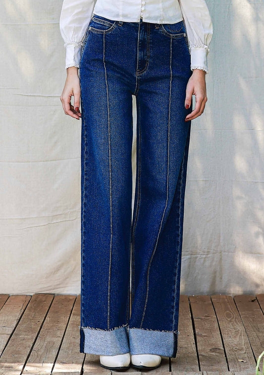 Cowgirl Classic Wide Leg Jeans – Dark Stone