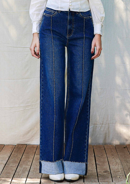 Cowgirl Classic Wide Leg Jeans – Dark Stone