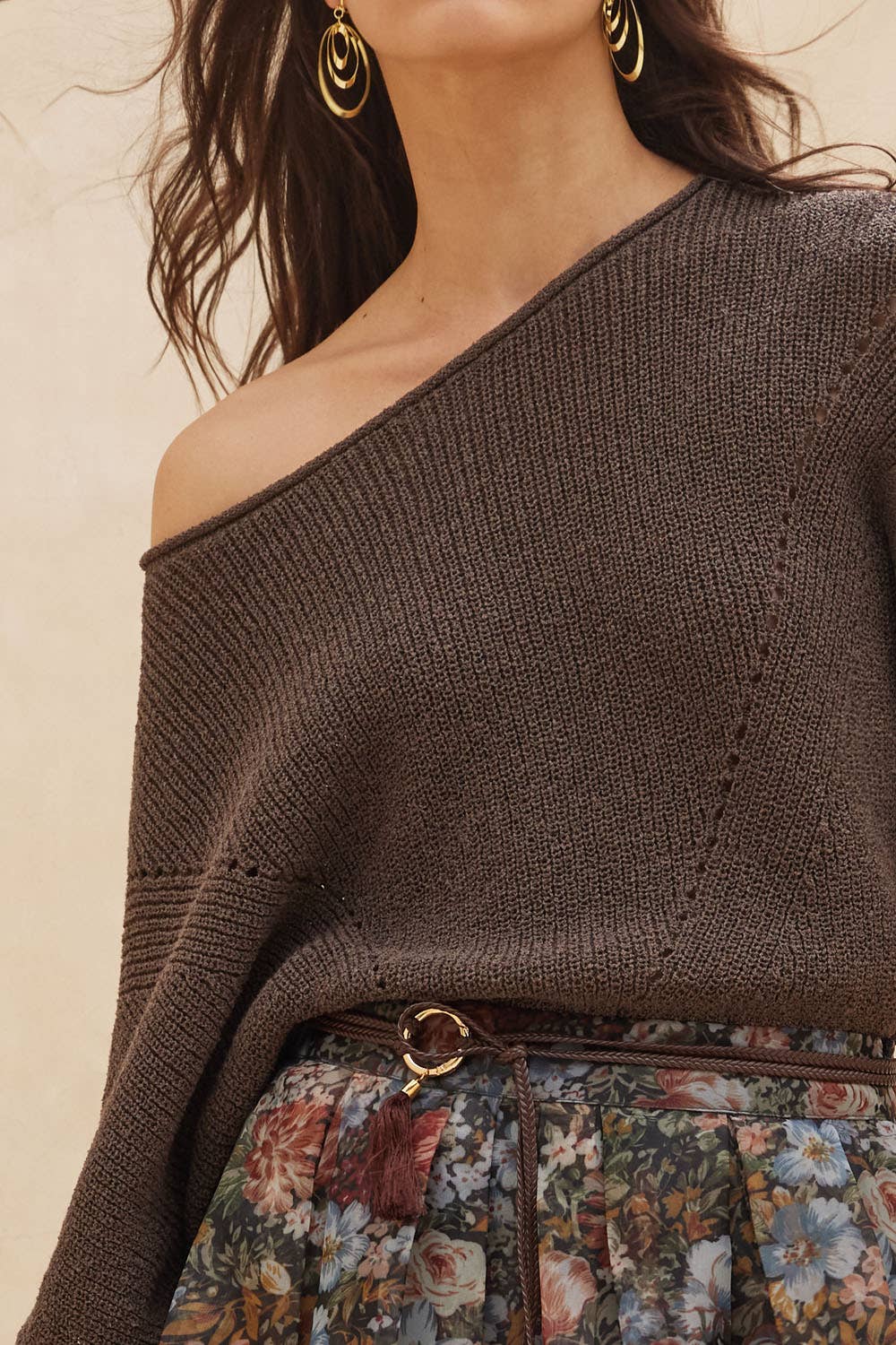Sundown Pointelle Knit Sweater