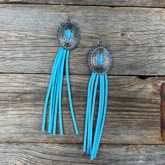 High Desert Fringe Turquoise Earrings