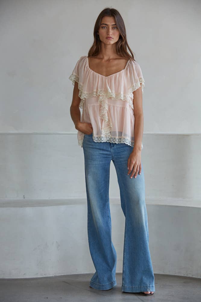 Rodeo Romance Ruffle Top