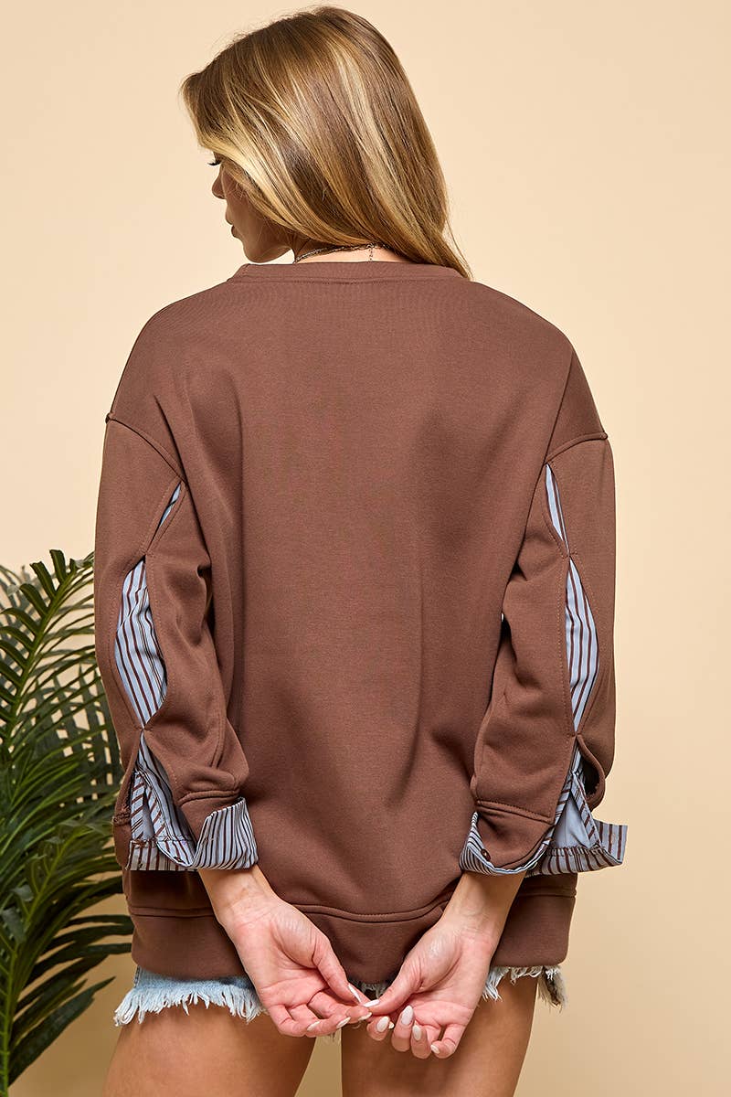 Rust Canyon Stripe Sweatshirt