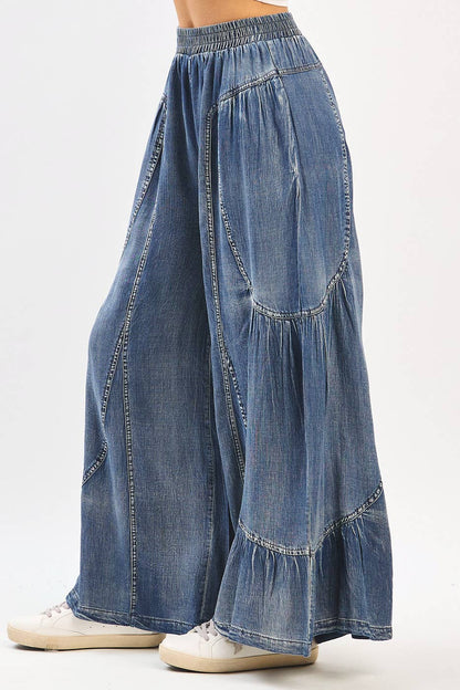 Prairie Breeze Washed Wide Leg Pants