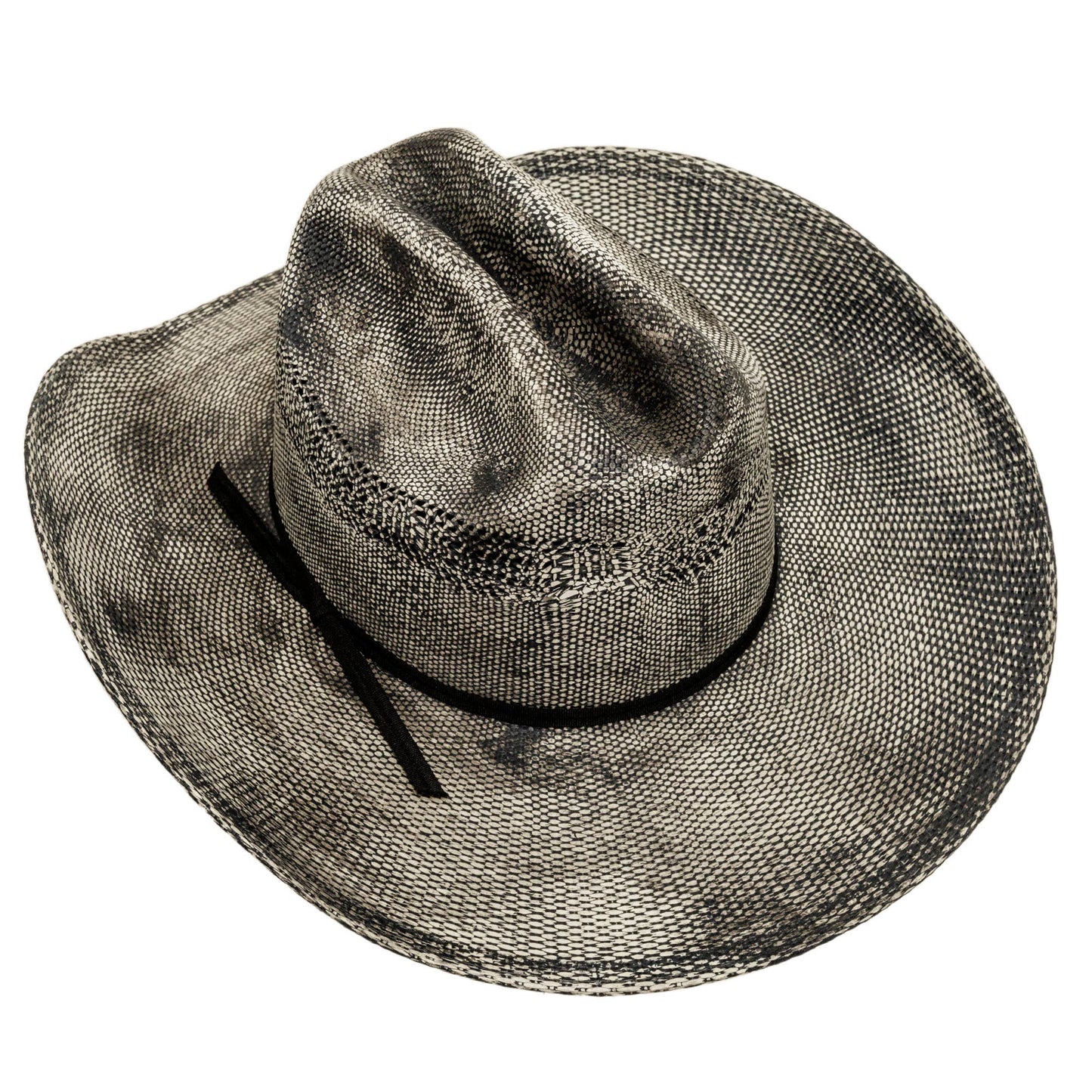 Moonwalk Distressed Bangora Straw Cowboy Hat – Grey