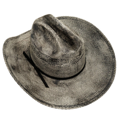 Moonwalk Distressed Bangora Straw Cowboy Hat – Grey
