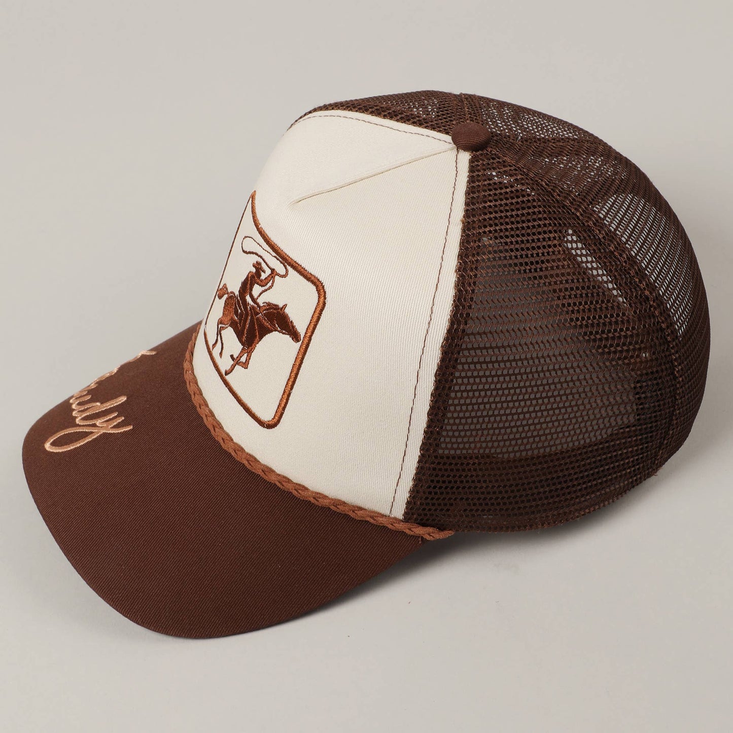 Howdy Cowboy Embroidered Mesh Trucker Cap