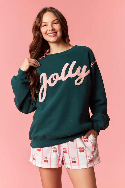 Jolly Towel Embroidery Sweatshirt