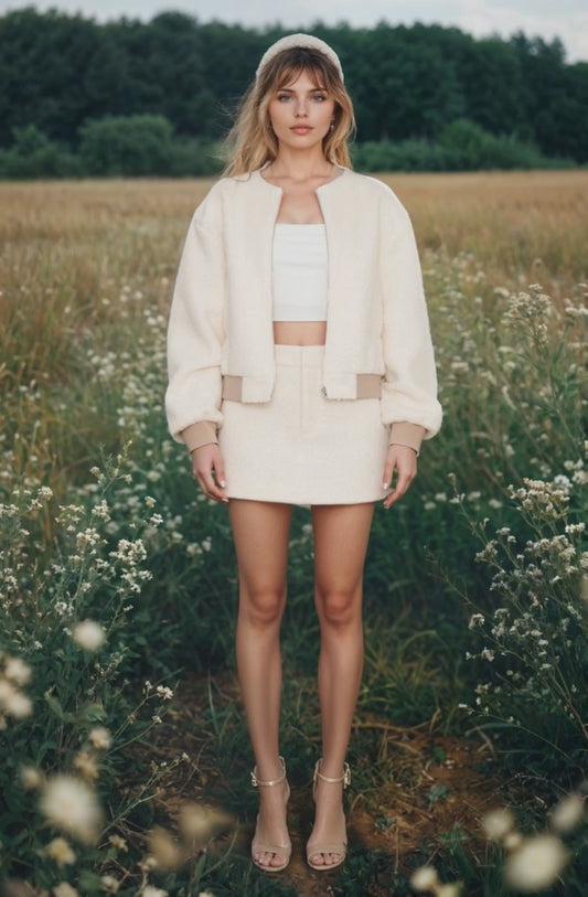 Cozy Ivory Fleece Jacket