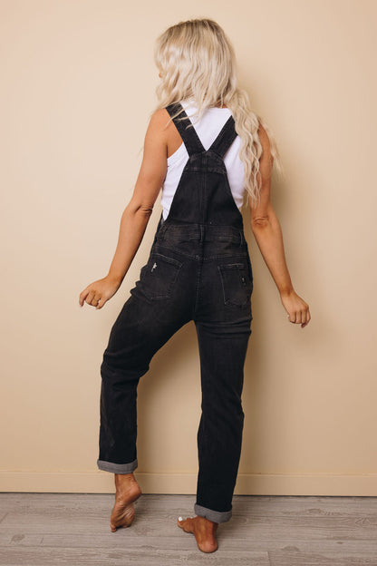 Black Denim Overalls